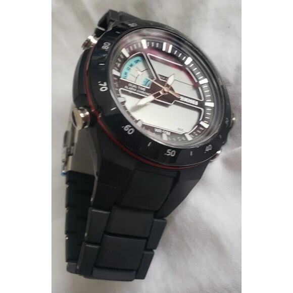 SKMEI Men's Dual Time Alarm Chrono Black Strap Watch 1016New With Tag - Picture 5 of 12